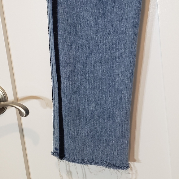 Pacsun Vintage Icon Jeans Straight Leg High Rise Black Velvet Stripes Size 28 - Picture 12 of 14